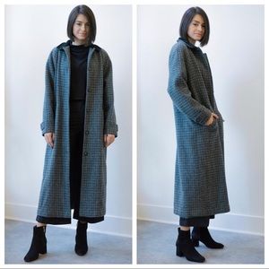 VTG LL Bean Duster Trench Coat Jacket Wool Womens